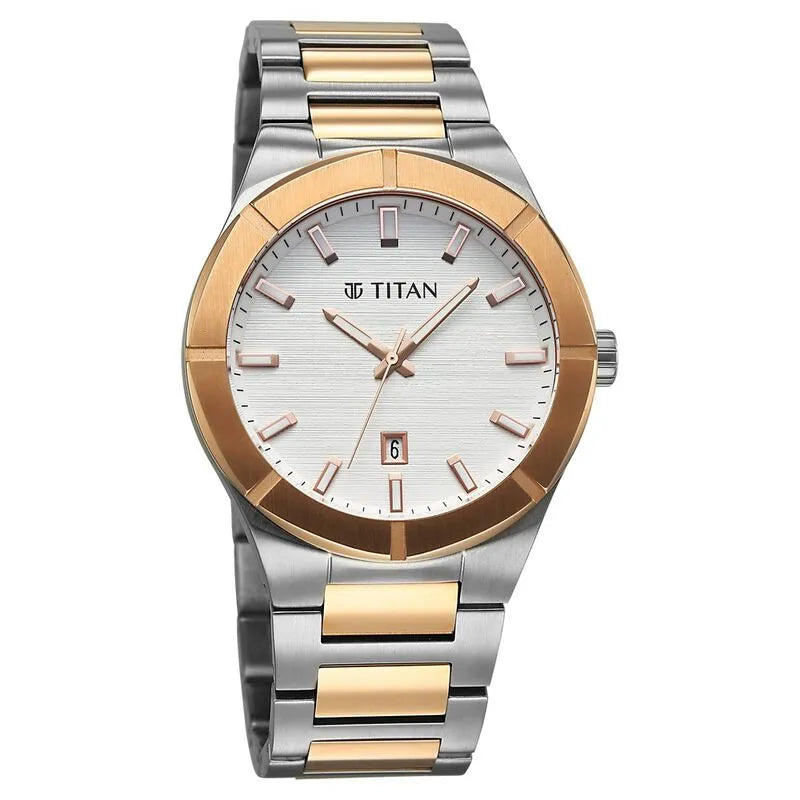 Titan Regalia Marque 90240km01 White Dial Men&