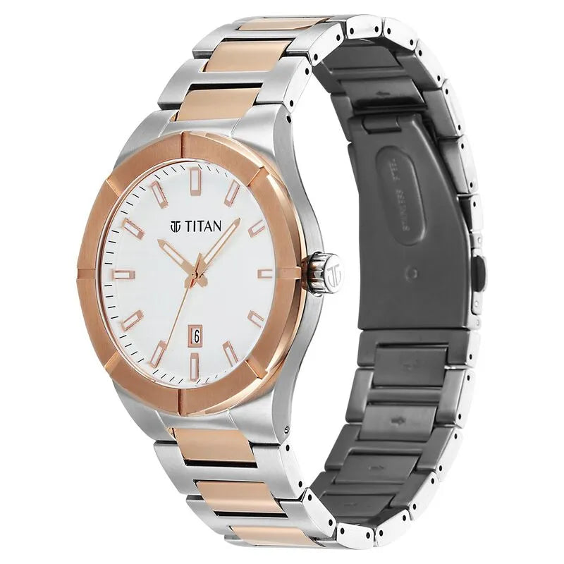 Titan Regalia Marque 90240km01 White Dial Men&
