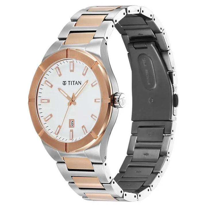 Titan Regalia Marque 90240km01 White Dial Men&