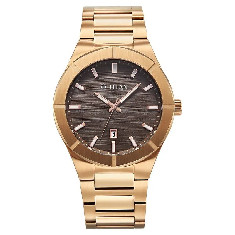 Titan Regalia Marque 90240wm01 Brown Dial Men&