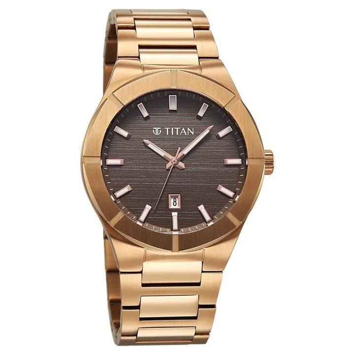 Titan Regalia Marque 90240wm01 Brown Dial Men&