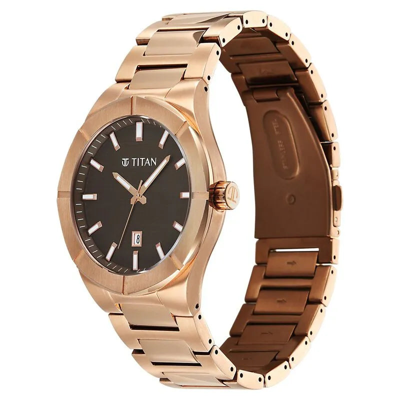 Titan Regalia Marque 90240wm01 Brown Dial Men&