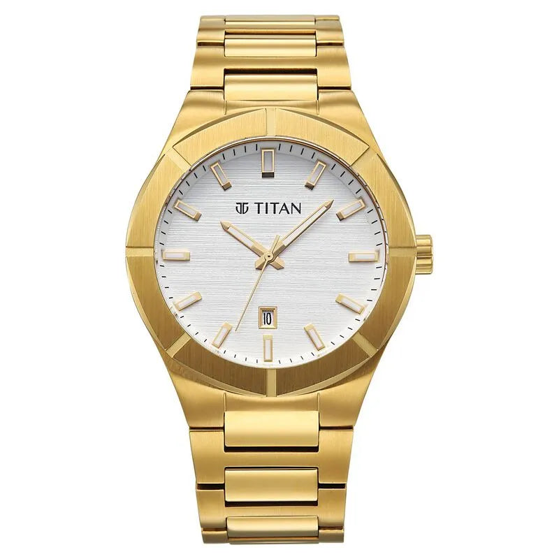 Titan Regalia Marque 90240ym01 White Dial Men&