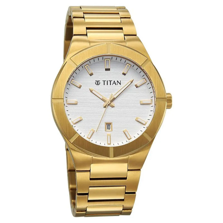 Titan Regalia Marque 90240ym01 White Dial Men&