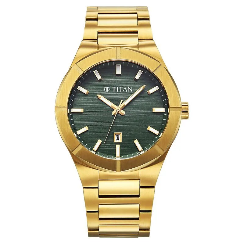 Titan Regalia Marque 90240ym02 Green Dial Men&