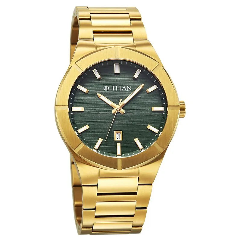 Titan Regalia Marque 90240ym02 Green Dial Men&