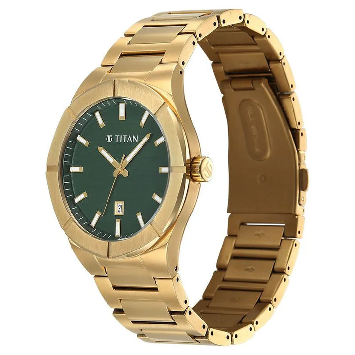 Titan Regalia Marque 90240ym02 Green Dial Men&