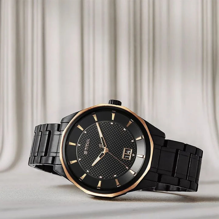 Titan Regalia Opulent 1829KM04 Black Dial Men&