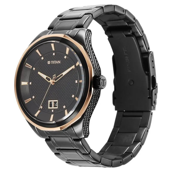 Titan Regalia Opulent 1829KM04 Black Dial Men&