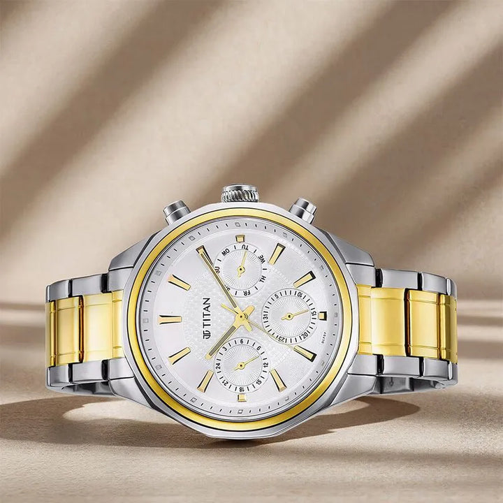 Titan Regalia Opulent Multifunction Silver Dial Men&