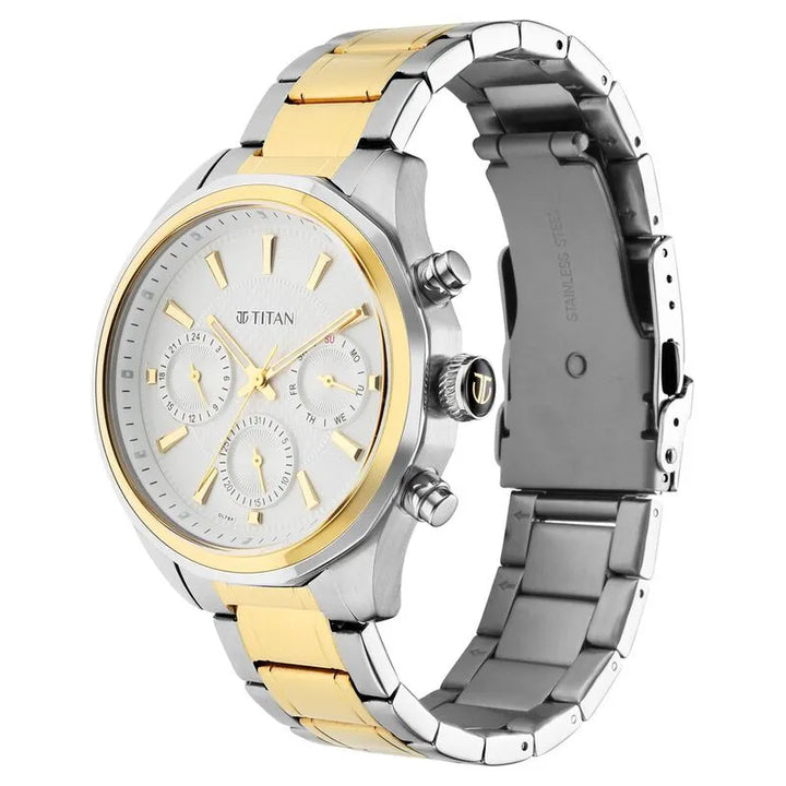 Titan Regalia Opulent Multifunction Silver Dial Men&