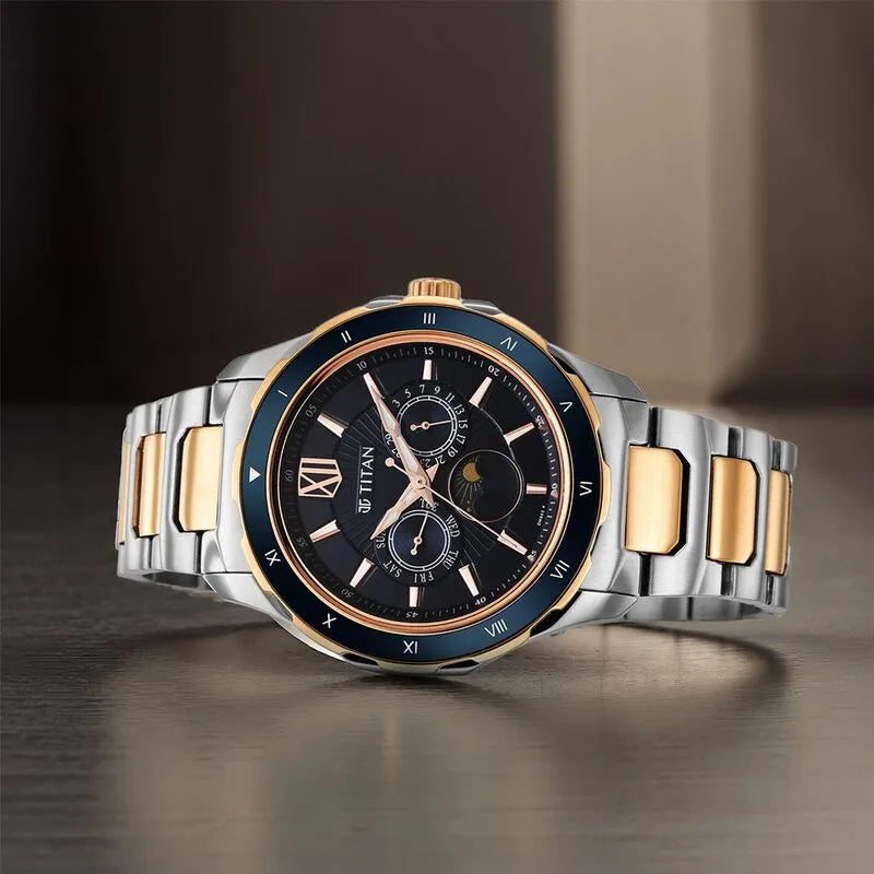 Titan Regalia Premium nu1688km06 Blue Dial Men&