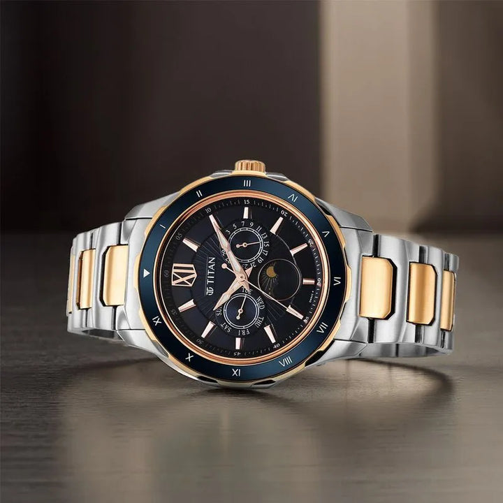 Titan Regalia Premium nu1688km06 Blue Dial Men&