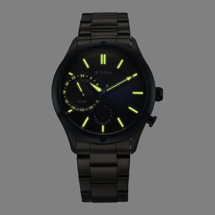 Titan Stellar NU10009KM01 Blue Dial Men&