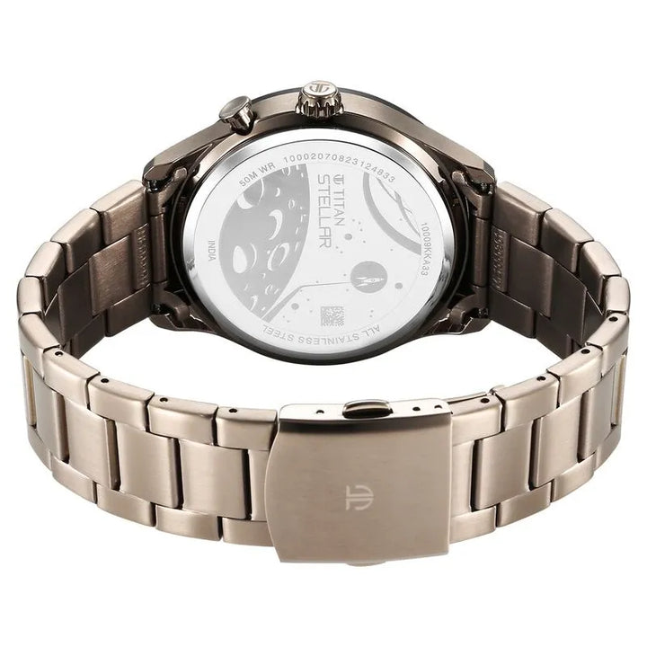 Titan Stellar nu10009km03 Multifunction Brown Dial Men&