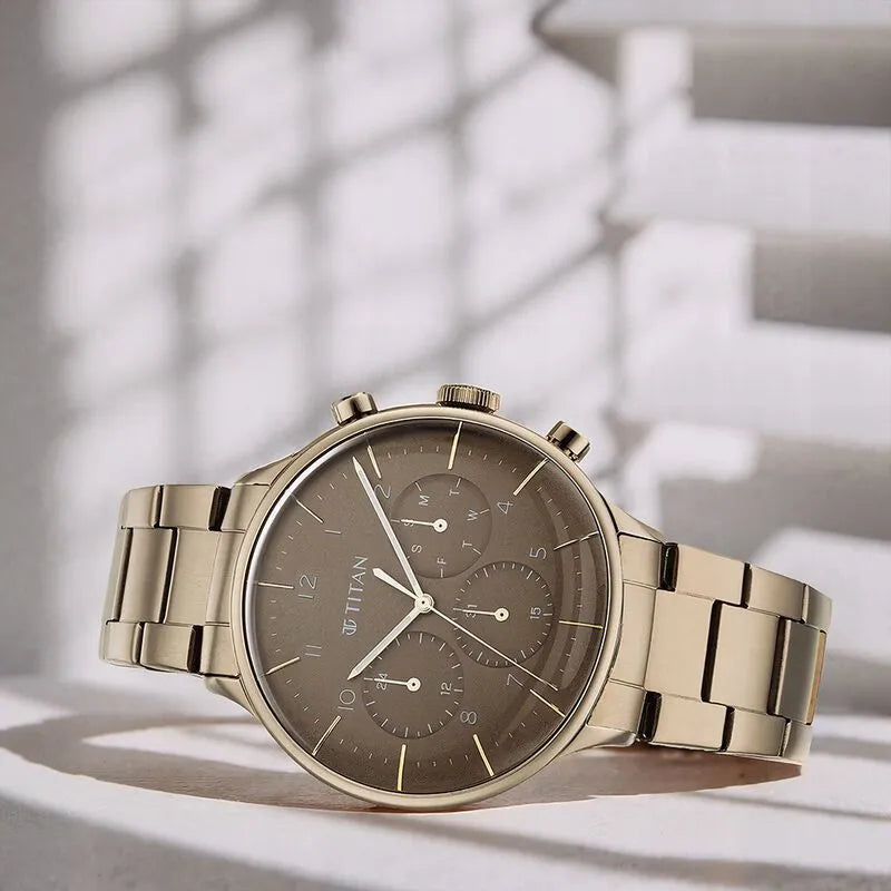 Titan Urban Magic Brown Dial Multifunction Men&