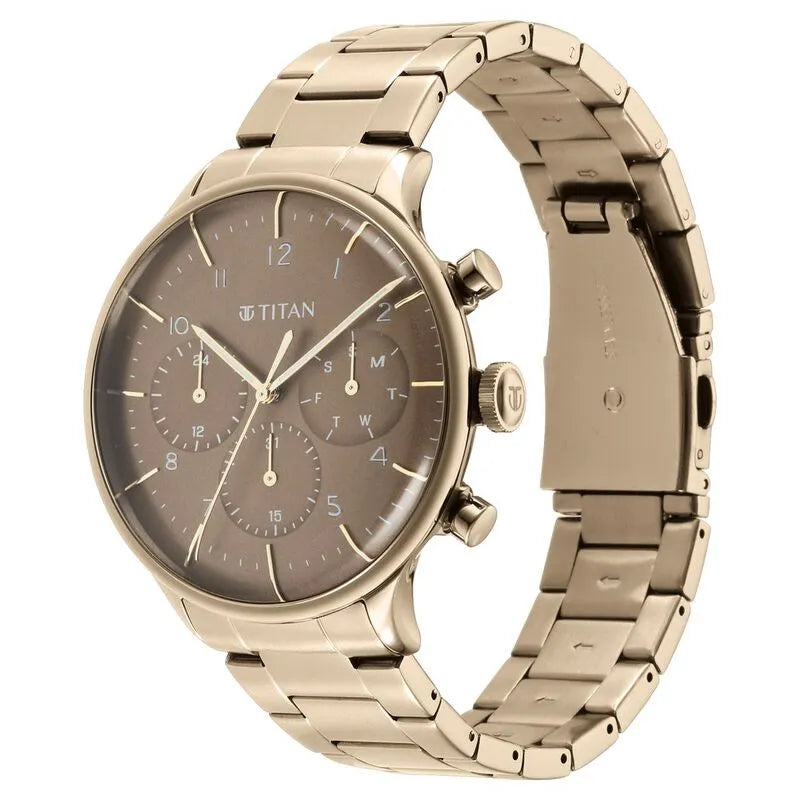 Titan Urban Magic Brown Dial Multifunction Men&
