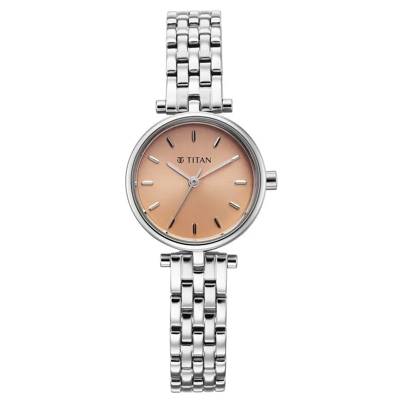 Titan Workday Edit 95397sm01 Rose Gold Dial Women&