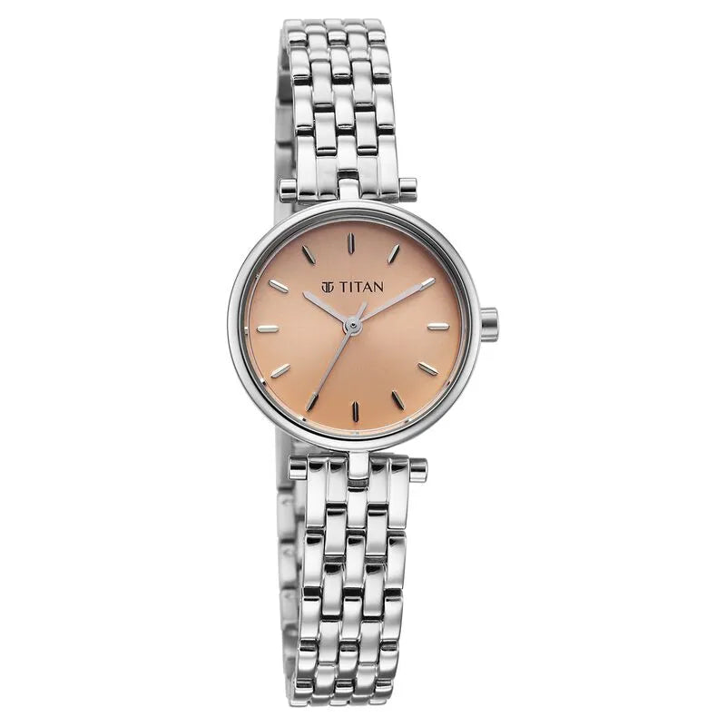 Titan Workday Edit 95397sm01 Rose Gold Dial Women&