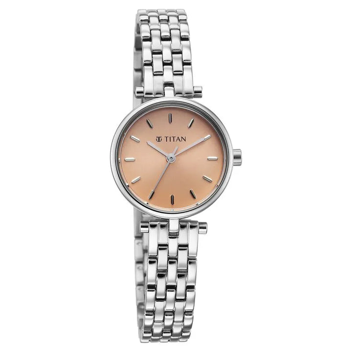 Titan Workday Edit 95397sm01 Rose Gold Dial Women&
