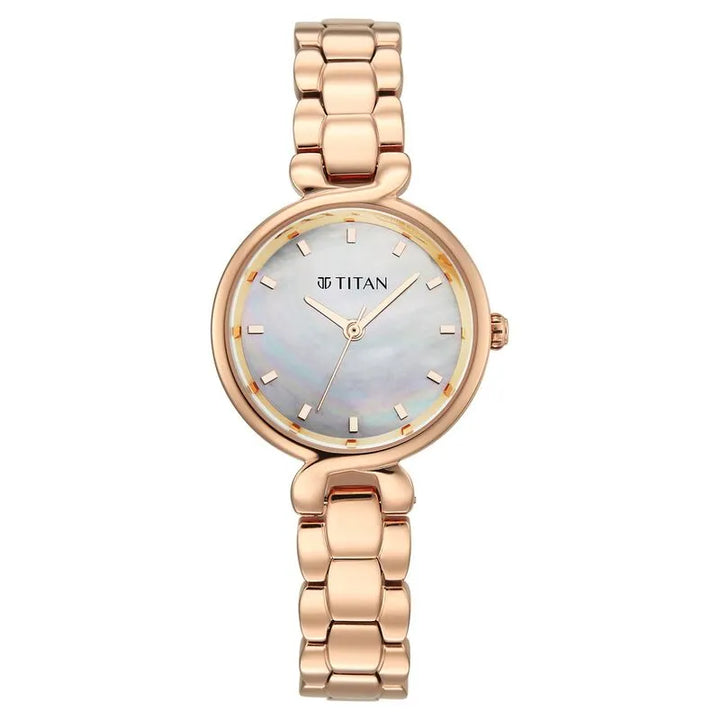 Titan Workday Edit 95398wm01 Mother Of Pearl Dial Women&