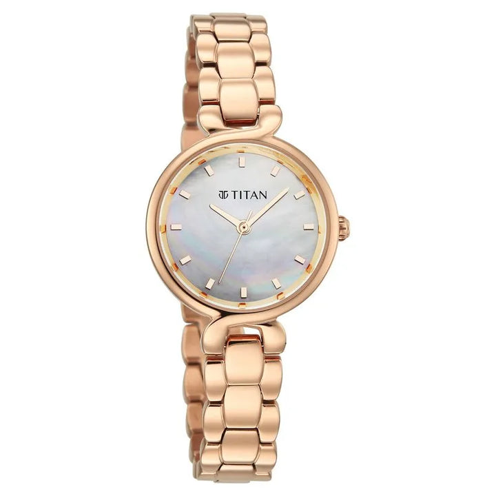 Titan Workday Edit 95398wm01 Mother Of Pearl Dial Women&