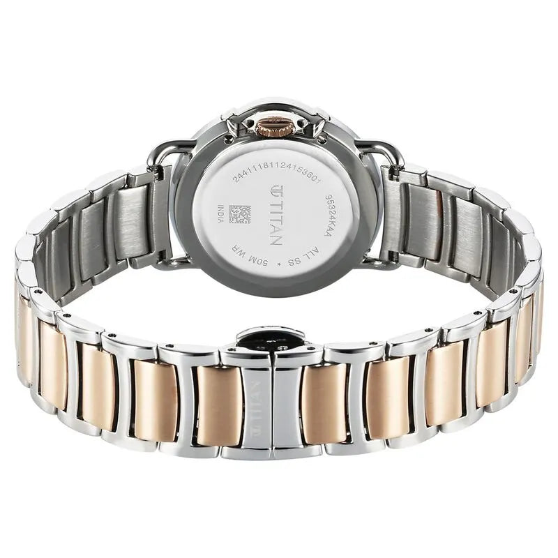 Titan Workmode Quartz Analog Brown Dial Women&