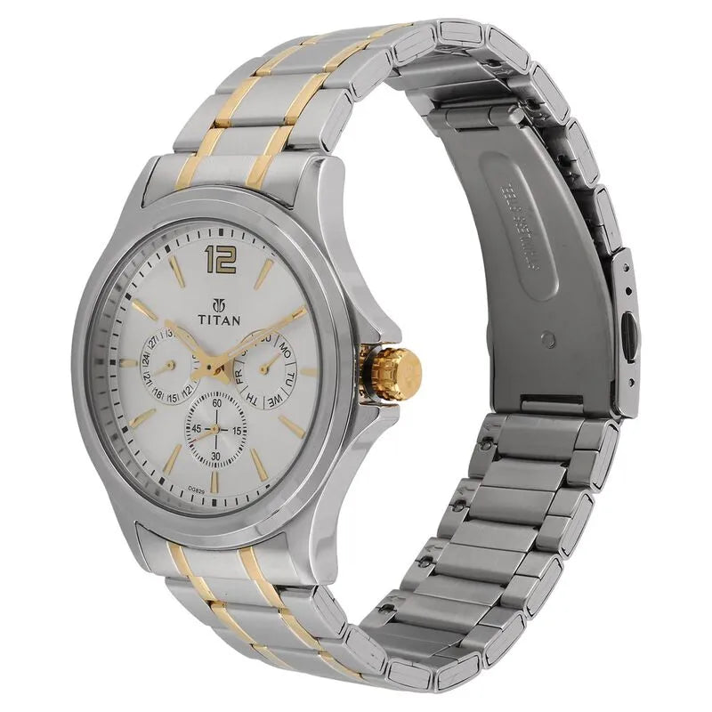 Titan Workwear 1698BM01 Silver Dial Multifunction Men&