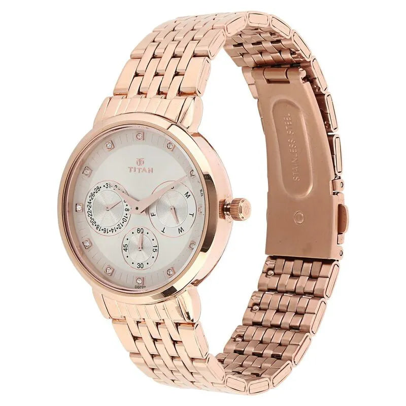 Titan Workwear Beige Dial Women&