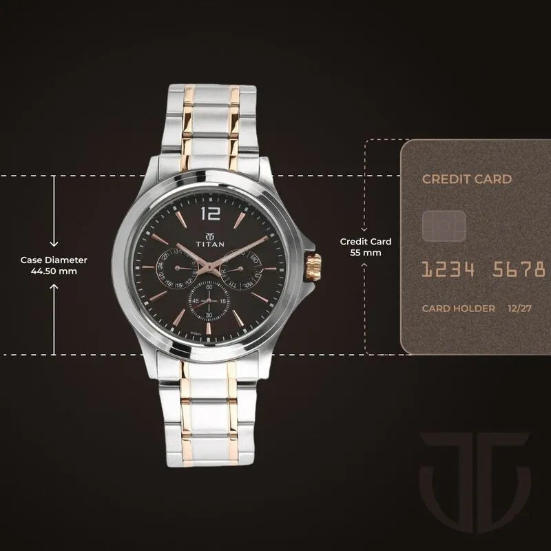 Titan Workwear Quartz Multifunction Brown Dial Men&