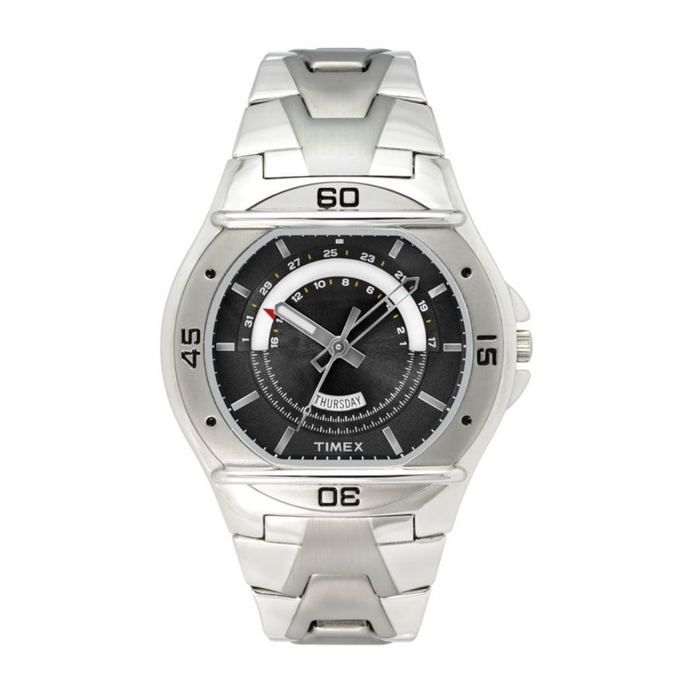 Timex Fashion Men's Quartz Analog Grey Dial Round Case Day Date Function Watch -TW000EL07