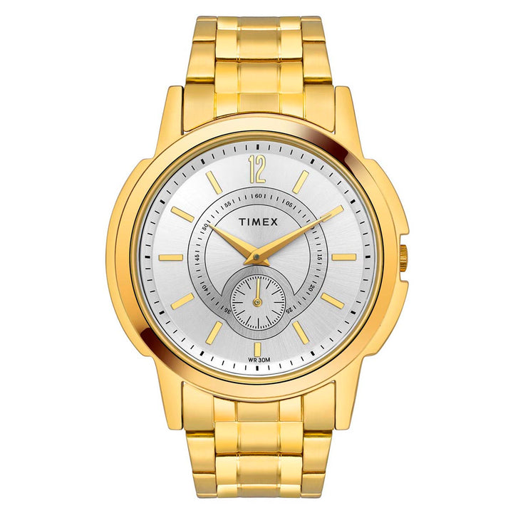 Timex Empera Men's Quartz Analog Silver Dial Round Case Doctor Function Watch -TW000U320