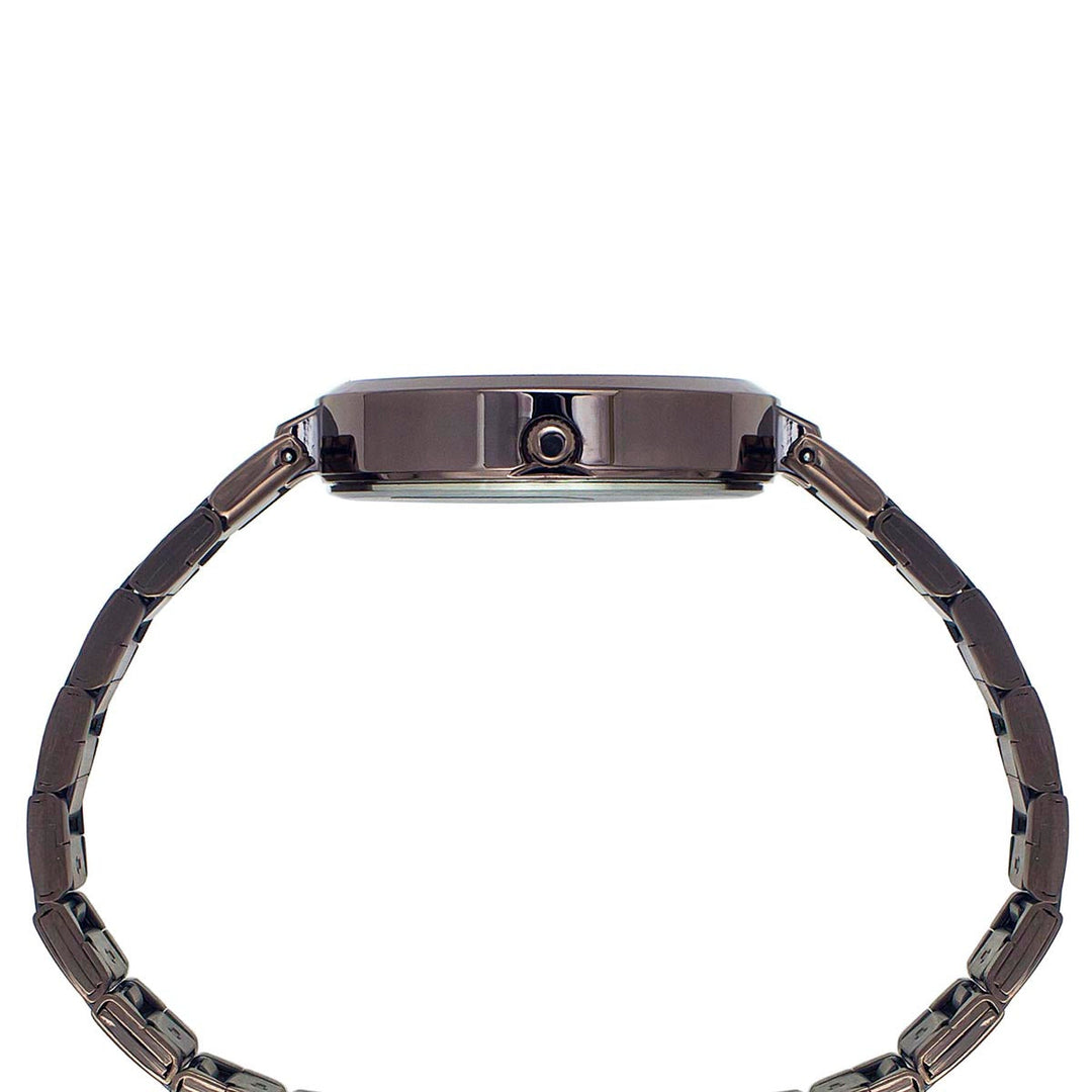 Timex Fashion Women's Brown Dial Round Case 3 Hands Function Watch -TW000X227