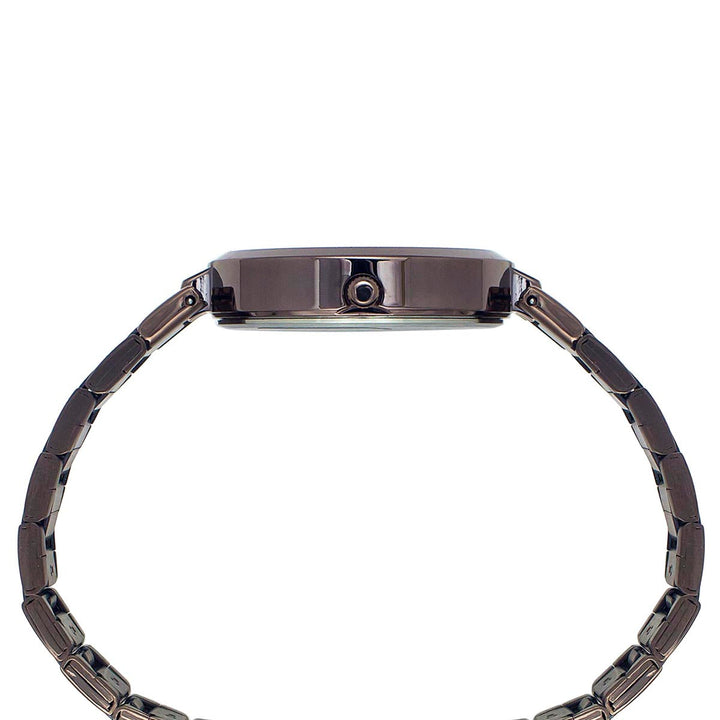 Timex Fashion Women's Brown Dial Round Case 3 Hands Function Watch -TW000X227