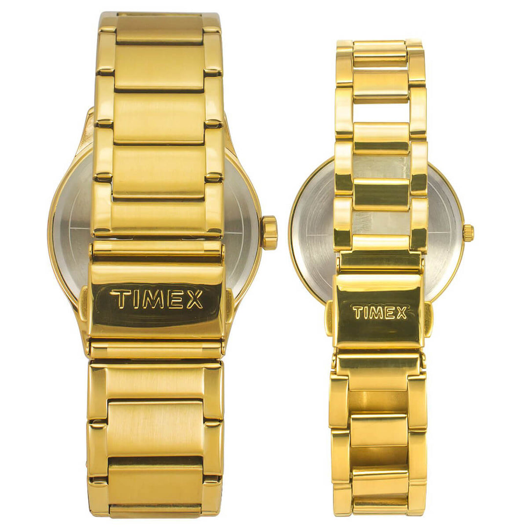 Timex Empera Pairs Silver Dial Round Case Multifunction Function Watch -TW00PR277