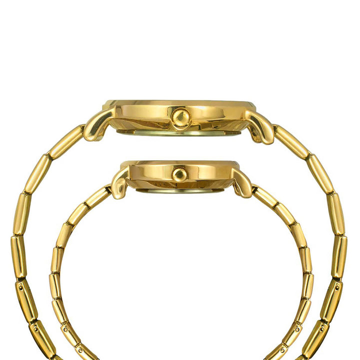 Timex Empera Pairs Champagne Dial Round Case 10 Year Battery Life + Date Function Watch -TW00PR280