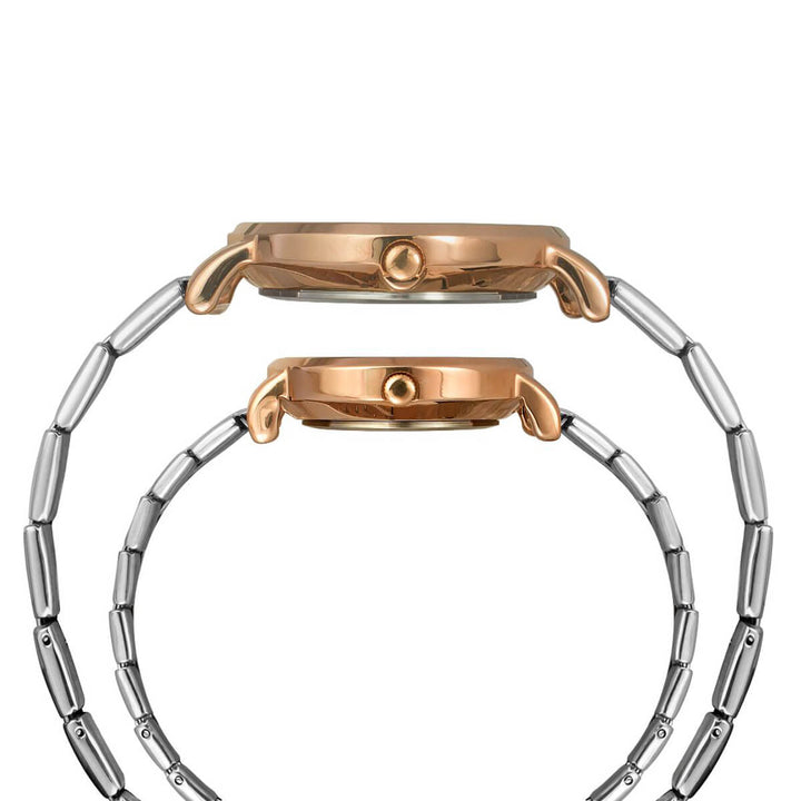 Timex Empera Pairs Blue Dial Round Case 10 Year Battery Life + Date Function Watch -TW00PR282