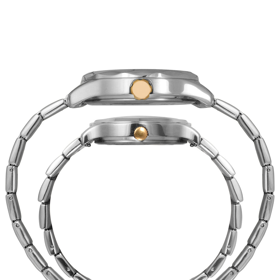 Timex Fashion Collection Premium Quality Multifunction Pair's Analog Silver Dial Coloured Quartz Watch, Round Dial With 44 Mm Case Width - TW00PR291