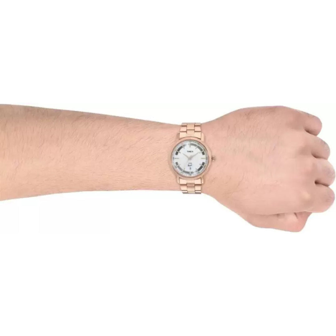 Timex 3 Hand Men Analog White Dial Coloured Quartz Watch, Round Dial With 41 Mm Case Width - TW00ZR209