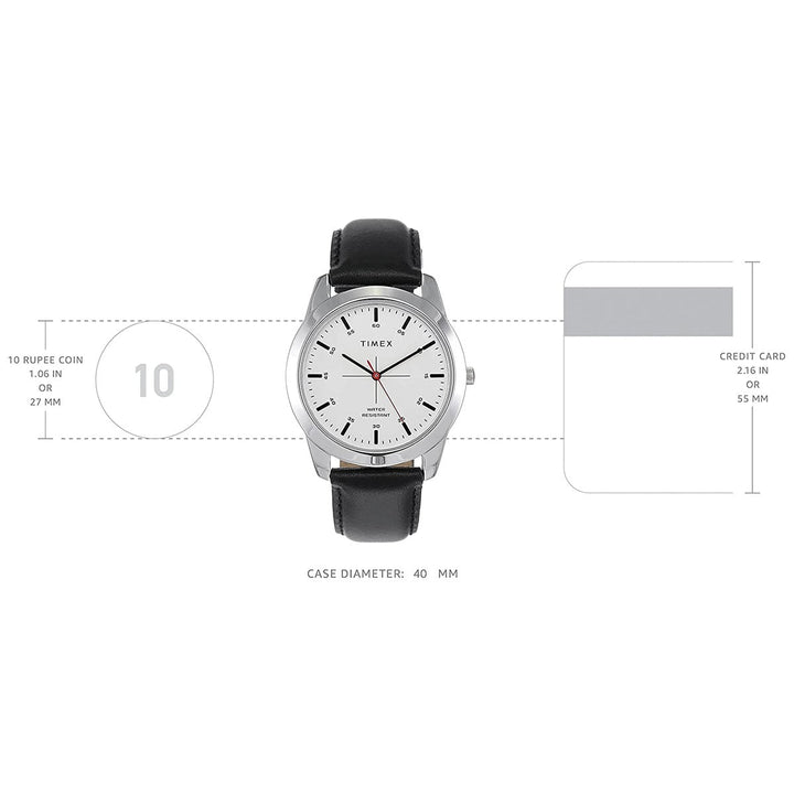 Timex Premium Quality Men's Analog White Dial Coloured Quartz Watch, Round Dial With 40mm Case Width - TW00ZR260E
