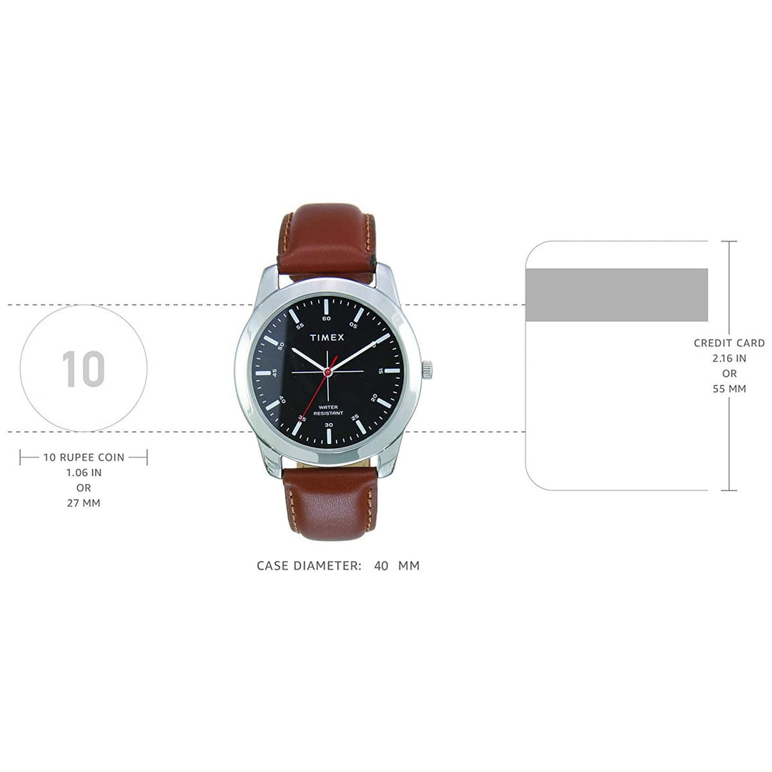 Timex Premium Quality Men's Analog Black Dial Coloured Quartz Watch, Round Dial With 40mm Case Width - TW00ZR264E
