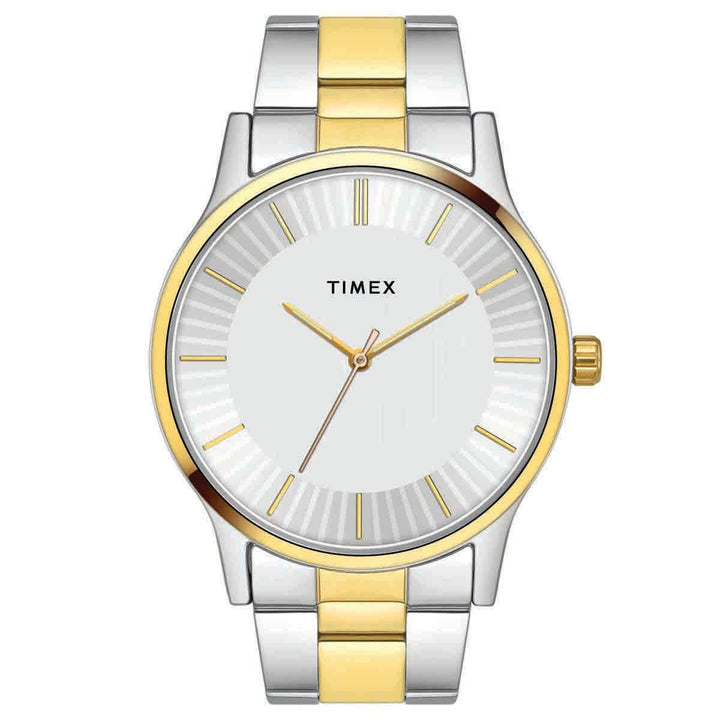 Timex Fashion Men's Silver Dial Round Case 3 Hands Function Watch -TW0TG8302