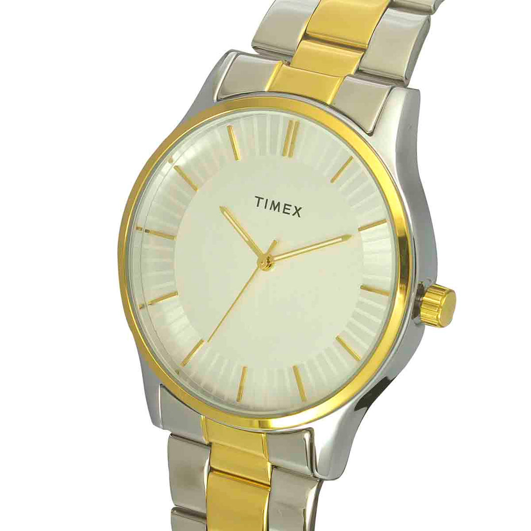 Timex Fashion Men's Silver Dial Round Case 3 Hands Function Watch -TW0TG8302