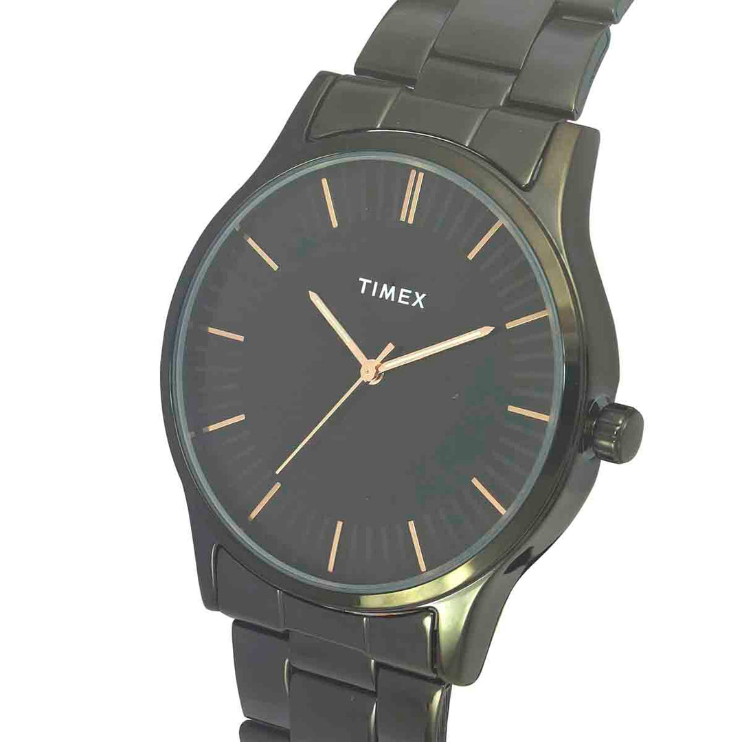 Timex Fashion Men's Black Dial Round Case 3 Hands Function Watch -TW0TG8304