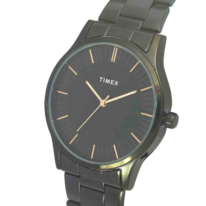Timex Fashion Men's Black Dial Round Case 3 Hands Function Watch -TW0TG8304