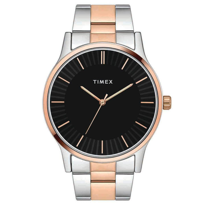 Timex Fashion Men's Black Dial Round Case 3 Hands Function Watch -TW0TG8305