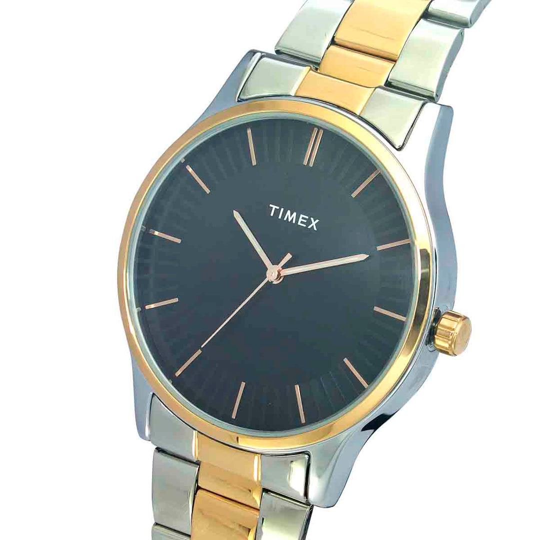 Timex Fashion Men's Black Dial Round Case 3 Hands Function Watch -TW0TG8305