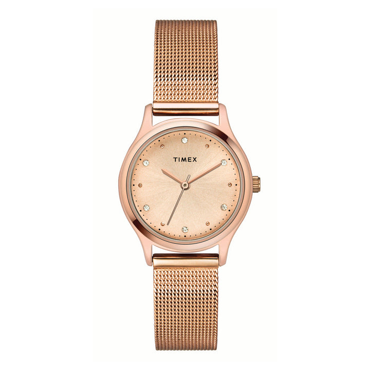 Timex Classics Women's Blue Dial Round Case 3 Hands Function Watch -TW0TL8711