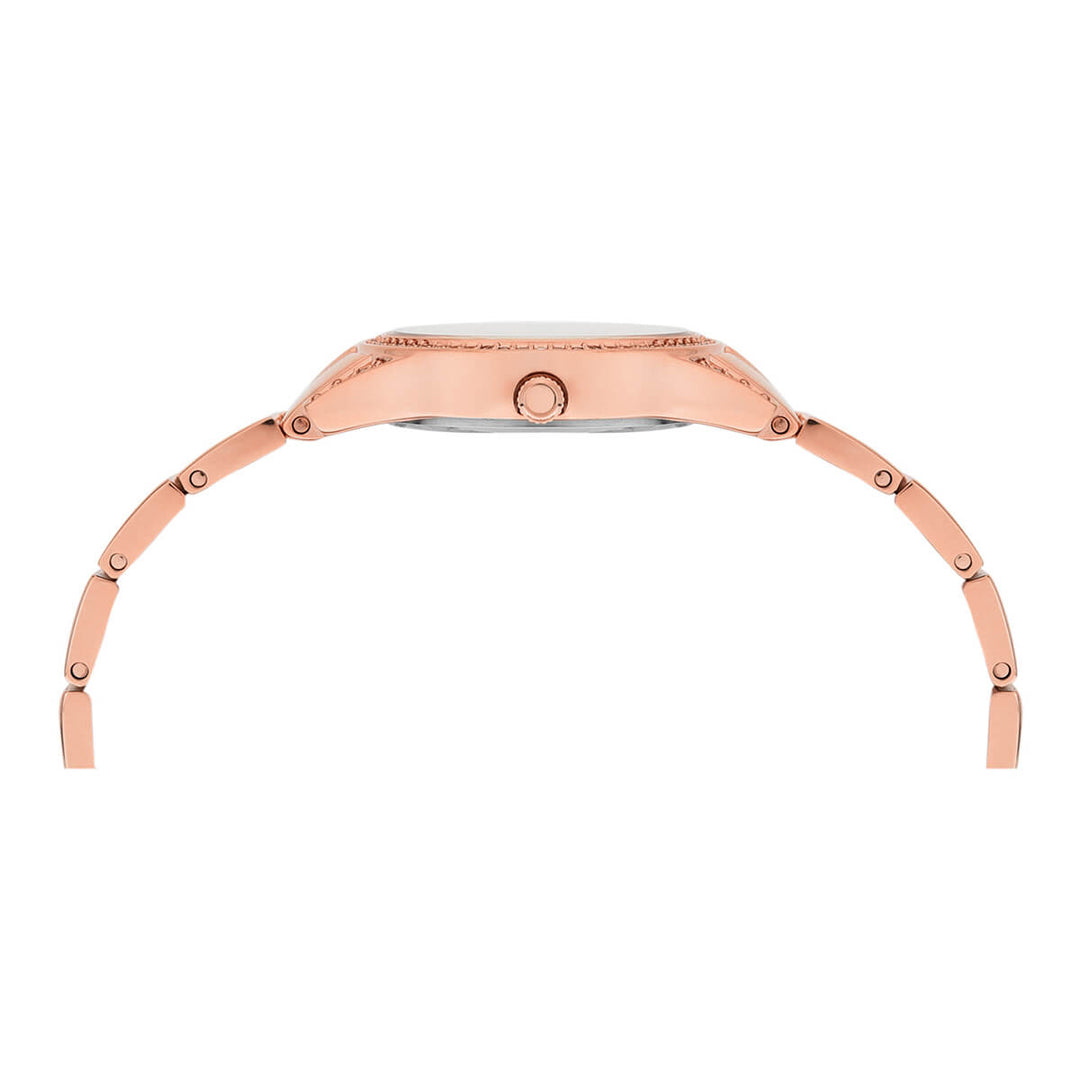 Timex Empera Women's Rose Gold Dial Round Case 3 Hands Function Watch -TW0TL9503