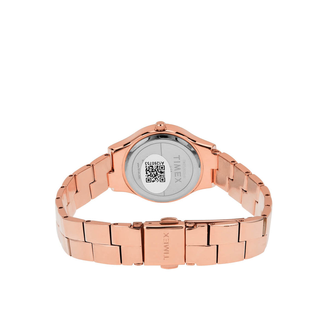 Timex Empera Women's Rose Gold Dial Round Case 3 Hands Function Watch -TW0TL9503